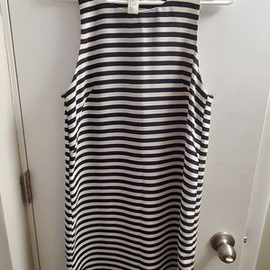 H&M Black and White Striped Sheath Dress